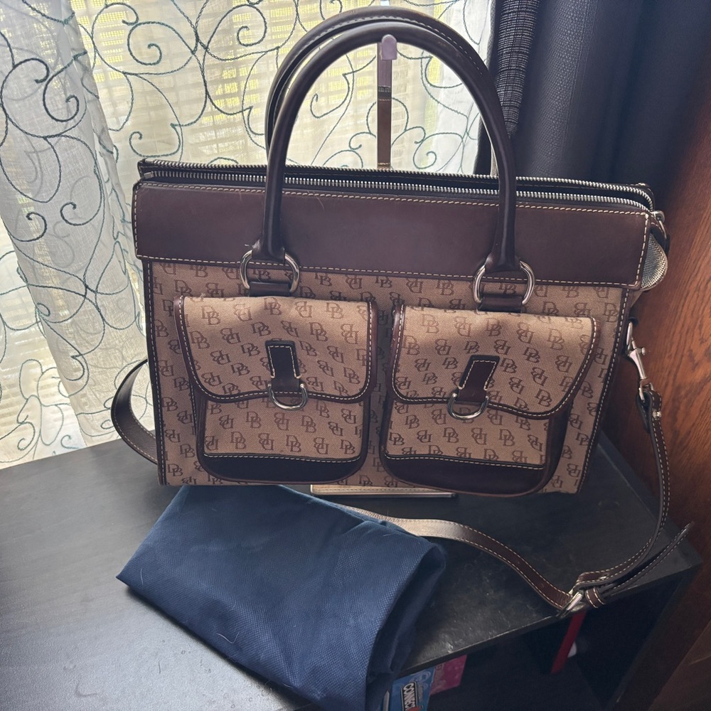 Vintage Dooney & Bourke Monogram Logo Tote Bag